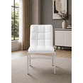 thumbnail image 2 of K-Living Weston Dining Chair for Dining Room, Soft PU Back and Seat with Chrome Legs in White (4 per Box), 2 of 6