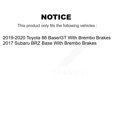 thumbnail image 2 of Transit Auto Rear Disc Brake Rotors and Ceramic Pads Kit for Car Subaru BRZ Toyota 86 with Brembo Brakes K8T-104752, 2 of 11