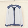 thumbnail image 4 of RXMEKW Denim Patchwork Cardigan For Women Long Sleeve Button Up Casual Jacket Solid Color, 4 of 7