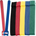 thumbnail image 1 of QUETO Pack of 100 Rislan Cable Ties Reusable Velcro Cable Ties 12*200mm, 1 of 5