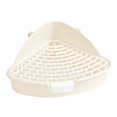 thumbnail image 4 of Pet Toilet Rabbit Litter Pan Save Space Bunny Bedpan Small Animal Potty Trainer Detachable for Chinchillas Small Animals , White, 4 of 8