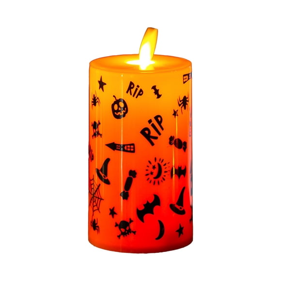 Halloween Decorations for Home,Led Electronic Candle Light Halloween Decoration Electronic Light Flame Candle Ornament Light,Battery Operated Halloween Lights