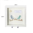 thumbnail image 3 of Seaglass Beach Chairs Sea Glass Art Kit Friendship Frame Hanging Decor Wood, 3 of 6