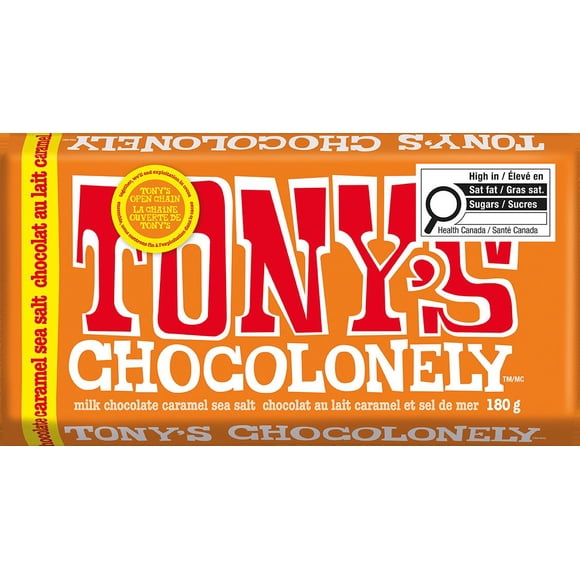 Tony's Chocolonely chocolat au lait caramel au sel de mer