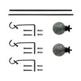 thumbnail image 4 of Nancy Adjustable Metal Single Curtain Rod 48" to 84"-Black, 4 of 7