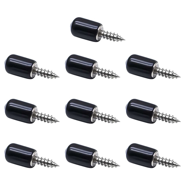 Dvkptbk Vis Vis Auto-Taraudantes Support pour Stratifié d'Armoire Vis Auto-Taraudante Vis Vis. un Ensemble de 10 Vis Auto-Taraudantes avec Couvercles Cylindriques Noirs et Filetages Métalliques, Conçues pour une installation Facile Sans Perçage. Chaque Vis Mesure 29x7,5 mm avec un Couvercle de 17x9 mm, Convient pour Soutenir des Armoires en Bois, Garde-Robes, Stratifiés de Verre et Bibliothèques. les Vis Peuvent Supporter jusqu'à 20 kg par Ensemble de Quatre, les Rendant Idéales pour Divers Besoins de Rangement