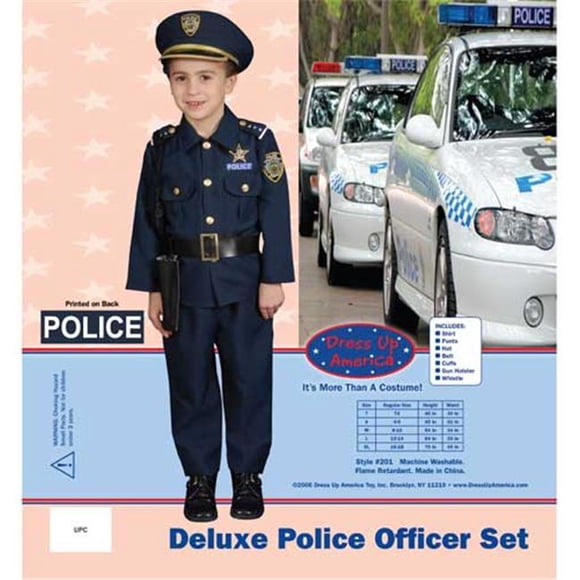 Dress Up America Award Winning Deluxe Police DressUp Costume Set Small 4-6
