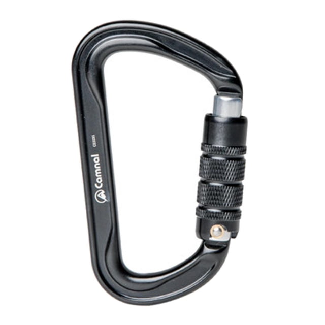 koolsoo Mousqueton Professionnel pour Escalade Verrouillage à Vis Mousqueton Robuste Noir