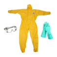 thumbnail image 3 of Combinaison de Protection Chimique pour Hommes Imperméable Chevilles Élastiques Combinaisons Confortables L avec Gants, 3 of 9