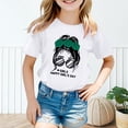 thumbnail image 2 of Hauts de Danse pour Enfants Filles T-Shirt pour Enfants Manches Longues Enfant Filles Mignon Graphique Imprimé Col Rond T-Shirt à Manches Courtes Été Décontracté T-Shirt Hauts, 2 of 5