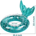 thumbnail image 3 of Inflatable Mermaid Pool Float  Ring Pool Float  Swimming Tubes Mermaid Tail  Pool Inner Tubes Beach Water Mermaid Float for Pool Kids Beach Water Party, 3 of 6