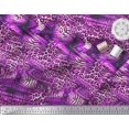 thumbnail image 2 of Soimoi Purple polyester Crepe Fabric Leopard & Tiger Animal Skin Print Sewing Fabric Yard 52 Inch Wide, 2 of 3