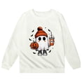 thumbnail image 4 of GDREDA Chandails à Capuchon Tendance pour Filles Chandails pour Enfants Stylés Mignons Imprimés Col Rond Manches Longues pour Usage Quotidien Blanc, 7-8 Ans, 4 of 4