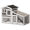 Grey, variant on Ourlova Wooden Rabbit Hutch Large l Bunny Cage Chicken Coop Story Indoor Outdoor Rabbit 60inch Gray