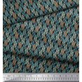 thumbnail image 3 of Soimoi Poly Georgette Fabric Leaves Small Printed Craft Fabric by The Yard 52 Inch Wide, 3 of 3
