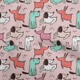 thumbnail image 1 of oneOone Cotton Silk Light Pink Fabric Dog Cartoon Craft Projects Decor Fabric Printed By The Yard 42 Inch Wide-SL, 1 of 5