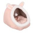 thumbnail image 1 of Pet Plush Burrowing Cave Hooded Cat Bed Donut for , Faux, 1 of 8