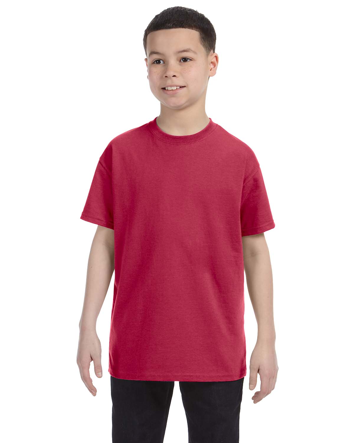 Jerzees Big Boy's Rib Collar Tear Away Label T-Shirt, Style 29B
