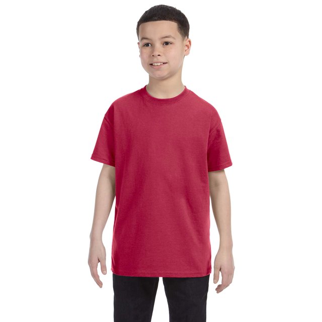 Jerzees Big Boy's Rib Collar Tear Away Label T-Shirt, Style 29B