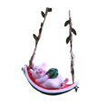 thumbnail image 4 of Abbracc Hanging Hammock Swing Animal Statue Animal Sculpture for Car Rearview Mirror Pig, 4 of 9