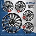 thumbnail image 4 of Alpena Enjoliveurs de roue Le Mans, 17 po, argenté et noir - ensemble de 4, 4 of 9