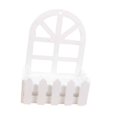 thumbnail image 4 of S SERENABLE Artificial Flower Pot Fence Wooden Picket Fence for Farmhouse Indoor Outdoor Round Head, 4 of 9