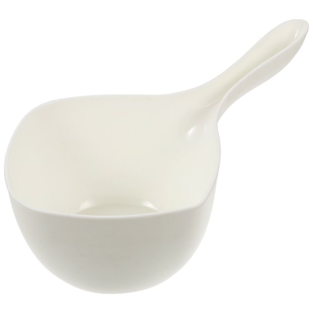 Shisuyan Japanese Plastic Water Ladle Bath Ladle White 1Set 11In X 6.6In X 3.4In