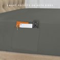 thumbnail image 4 of Mocassi Luxury 8-Piece Bamboo Comforter Set - Soft and Cozy Bedding Set with Double-Sided Storage Pockets - Silky Gray Bamboo Comforter, King/California Size, 4 of 7
