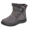 thumbnail image 2 of YOUSNH Bottes d'Hiver pour Femmes Bottines Courtes Imperméables Chaussures Chaudes Bottes pour Femmes Gris 8, 2 of 2