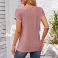 thumbnail image 4 of Timegard Hauts d'Été pour Femmes, Oeillets, Col Rond, Blouse à Manches Courtes Pétale, Chic Décontracté, Hauts Amples, 4 of 7
