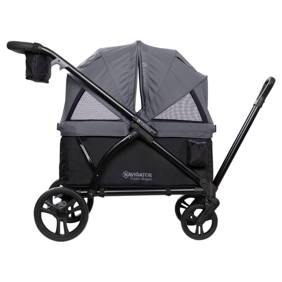 Baby Trend Navigator® 2-in-1 Stroller Wagon with 2 Built-in Seats, Adjustable Dual Canopies, and Push/Pull Modes.  110 lb Capacity