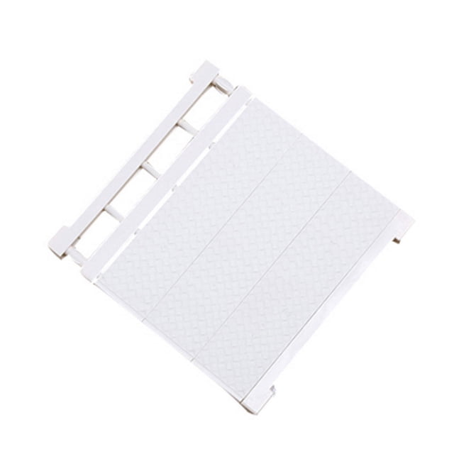 Decodeary 1 pc Adjustable Closet Organizer Storage Shelf Wall Mounted Kitchen Rack Space Saving Wardrobe Shelves Cabinet white 50-80cm
