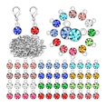 thumbnail image 1 of simhoa 180Pcs Crystal Birthstone Charms Beads Pendants for Jewelry Making Silvery, 1 of 3