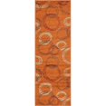 thumbnail image 1 of Unique Loom Automne Cercles Zone Tapis 2' x 6' Coureur Terre Cuite/beige, 1 of 2