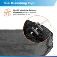 thumbnail image 4 of MYG 24\" x 48\" Black Wood Chipper Bag Leaf Shredder Replacement for Troy Chipper Shredder, Durable Plastic Collection Bag with Adjustable Nylon Rope Clips, 4 of 8