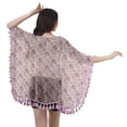 thumbnail image 4 of Moomaya Open Front Printed Shrug Printed Kimono Sleeve Beach Cover Up For Women, 4 of 5