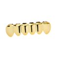 thumbnail image 2 of lionlar Copper Metal Mouth Custom 6 Top / Bottom Grills For , Halloween Cosplay Golden Bottom, 2 of 7