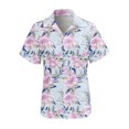 thumbnail image 4 of Innerwin Shirts Short Sleeve Ladies Blouse Holiday Lapel Neck Elegant Tops Figure 2 L, 4 of 7