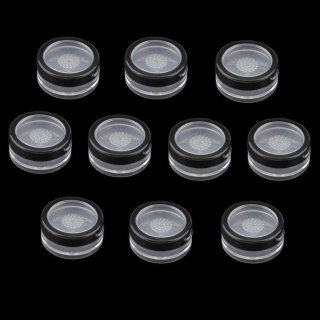pitrice 10 Lot Boîte à Poudre Libre Vide Blush Contenant Talc Pot de Poudre 10g