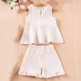 thumbnail image 4 of Toddler Baby Girl Summer Clothes Floral Print Halter Ruffle Tank Tops Shorts Outfits Set, 4 of 9