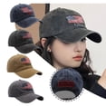 thumbnail image 3 of Baseball Hats For Men American Flag Patch Breathable A Cap Mesh Classic, 3 of 9