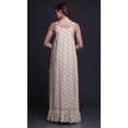 thumbnail image 4 of Bimba Robe de Nuit Imprimée Artistique à Plumes Ivoire pour Femmes Longue à Bretelles Spaghetti Robe Maxi Vêtement de Nuit Robe XXX-Large, 4 of 5