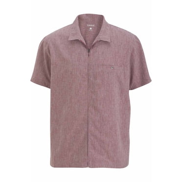 EDWARDS MEN'S V-NECK ZIP SERVICE SHIRT