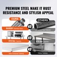 thumbnail image 2 of KFFKFF Silver Commercial Kitchen Workstation, 30 x 60 x 38 Inch, Stainless Steel, Equipped with 4 Casters, 3 Height Settings, Robust Food Preparation Table for Restaurant Use, 2 of 9