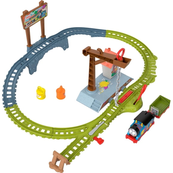 Thomas & Friends Paint Delivery Motorized Train and Track Set for Preschool Kids