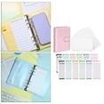 thumbnail image 3 of PU Leather Notebook Binder Clear Binder Pockets Budget Envelope Pink, 3 of 9