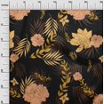 thumbnail image 3 of oneOone Polyester Lycra Brown Fabric Florals Dress Material Fabric Print Fabric By The Yard 56 Inch Wide, 3 of 4