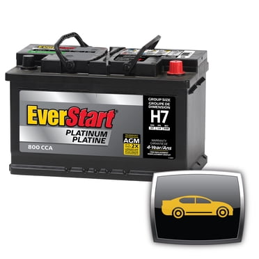 EverStart Auto-PLAT-AGM-H7, 12 Volts, Car Battery, Group Size AGM 94R, 800 CCA