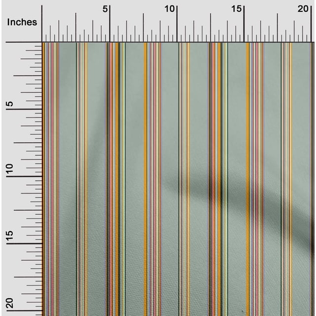 oneOone Polyester Lycra Fabric Multicolor Stripe Print Fabric BTY 56 Inch Wide
