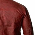 thumbnail image 4 of Leather Motorcycle Jacket Mens Leather Plus Fleece Jacket, Motorcycle Jacket, Warm Leather Jacket, 4 of 7